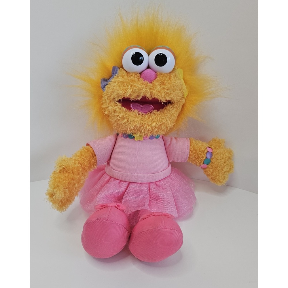 Sesame Place Zoe Plush 13" Ballerina Pink Tutu Dress SeaWorld Exclusive Stuffed